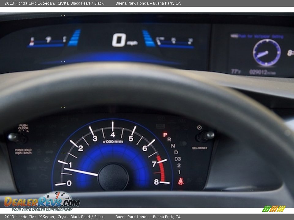 2013 Honda Civic LX Sedan Crystal Black Pearl / Black Photo #18
