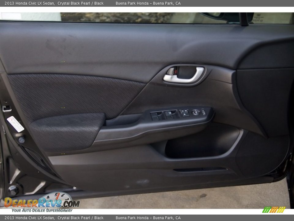 2013 Honda Civic LX Sedan Crystal Black Pearl / Black Photo #20