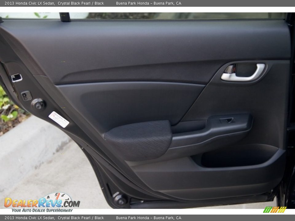 2013 Honda Civic LX Sedan Crystal Black Pearl / Black Photo #21