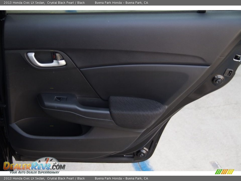 2013 Honda Civic LX Sedan Crystal Black Pearl / Black Photo #22
