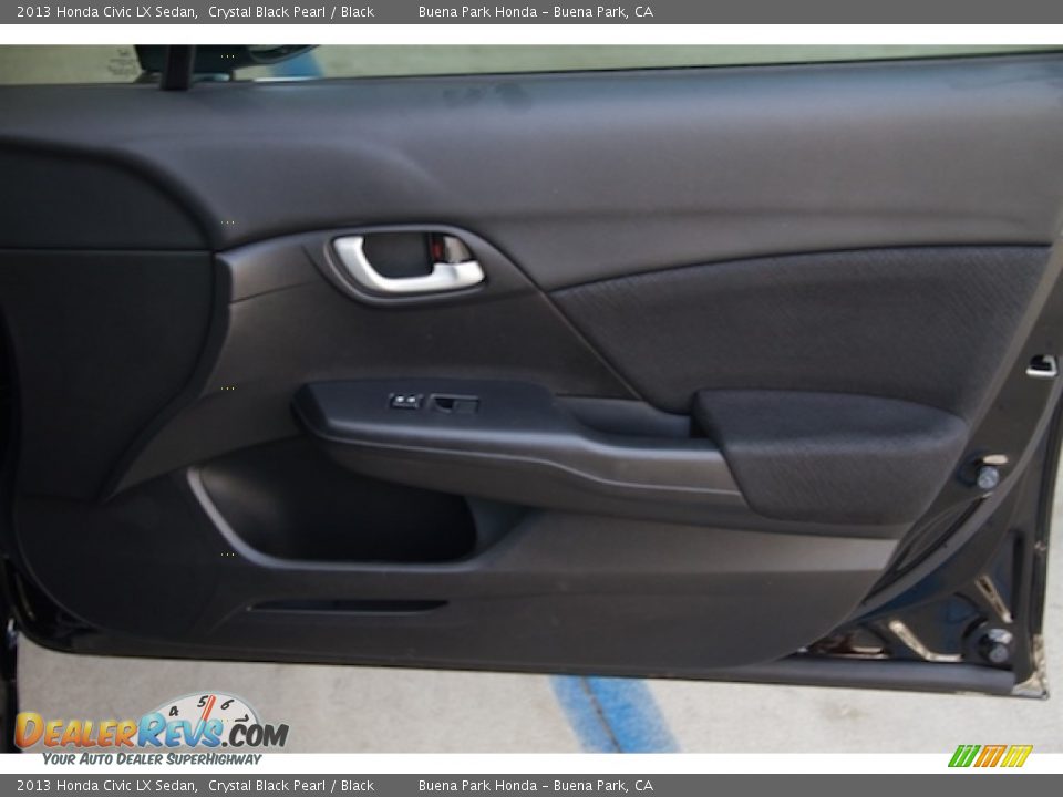 2013 Honda Civic LX Sedan Crystal Black Pearl / Black Photo #23