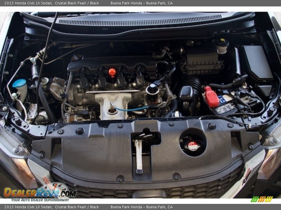 2013 Honda Civic LX Sedan Crystal Black Pearl / Black Photo #24