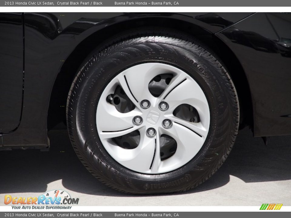 2013 Honda Civic LX Sedan Crystal Black Pearl / Black Photo #26