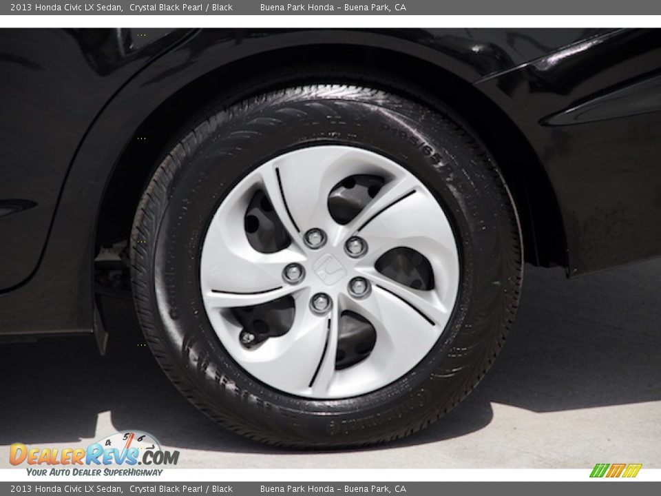 2013 Honda Civic LX Sedan Crystal Black Pearl / Black Photo #27