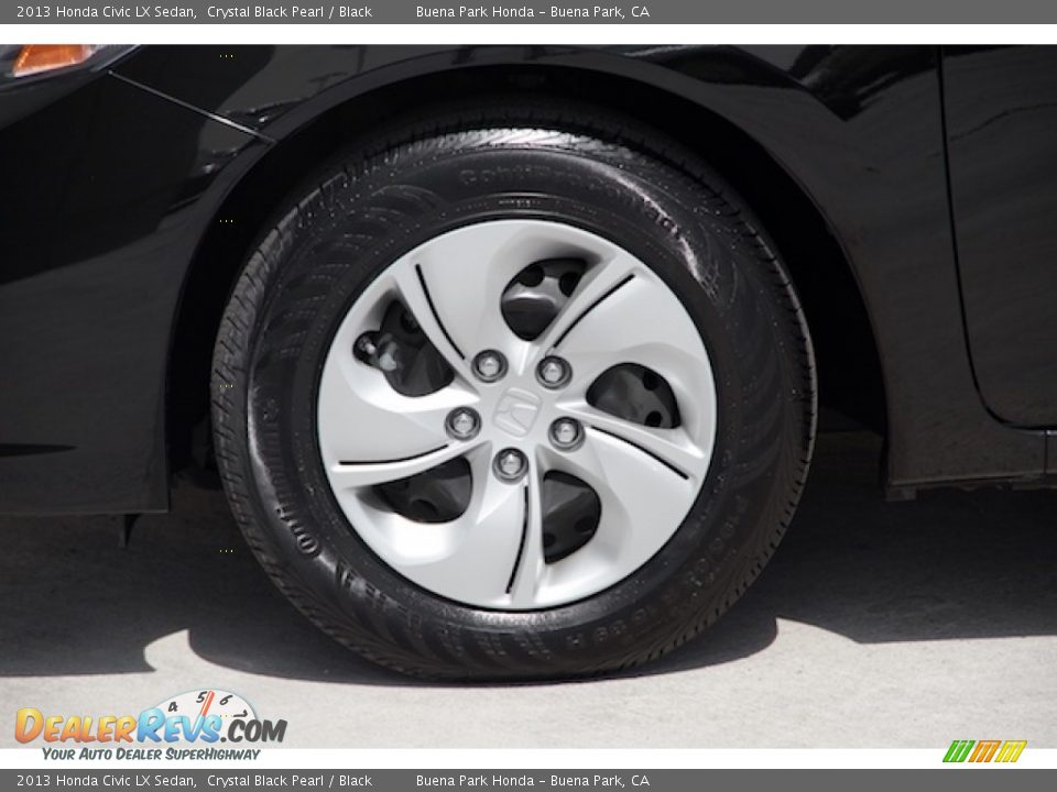 2013 Honda Civic LX Sedan Crystal Black Pearl / Black Photo #28