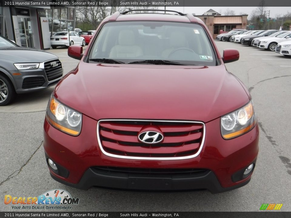 2011 Hyundai Santa Fe Limited AWD Sonoran Red / Beige Photo #6
