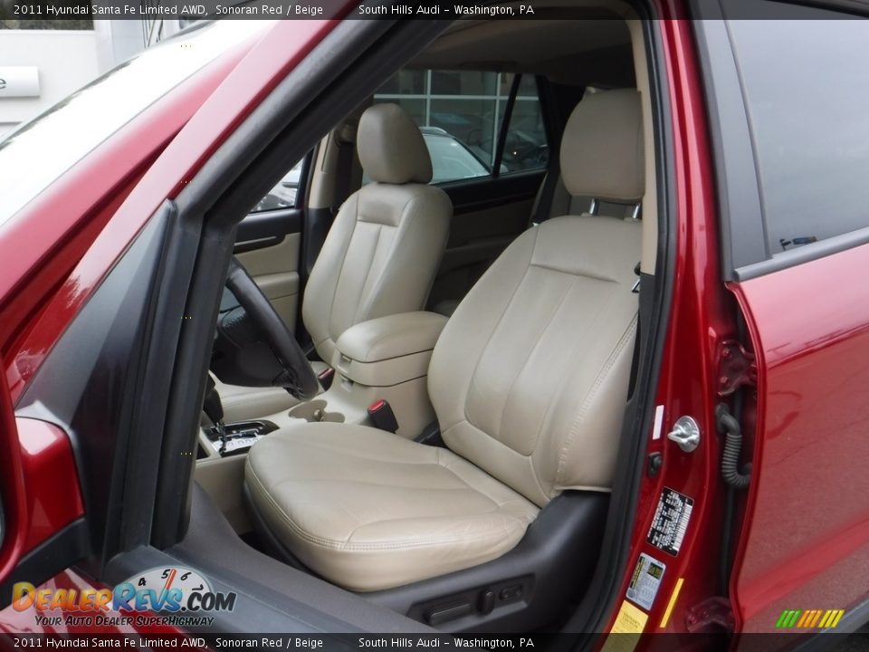 2011 Hyundai Santa Fe Limited AWD Sonoran Red / Beige Photo #19