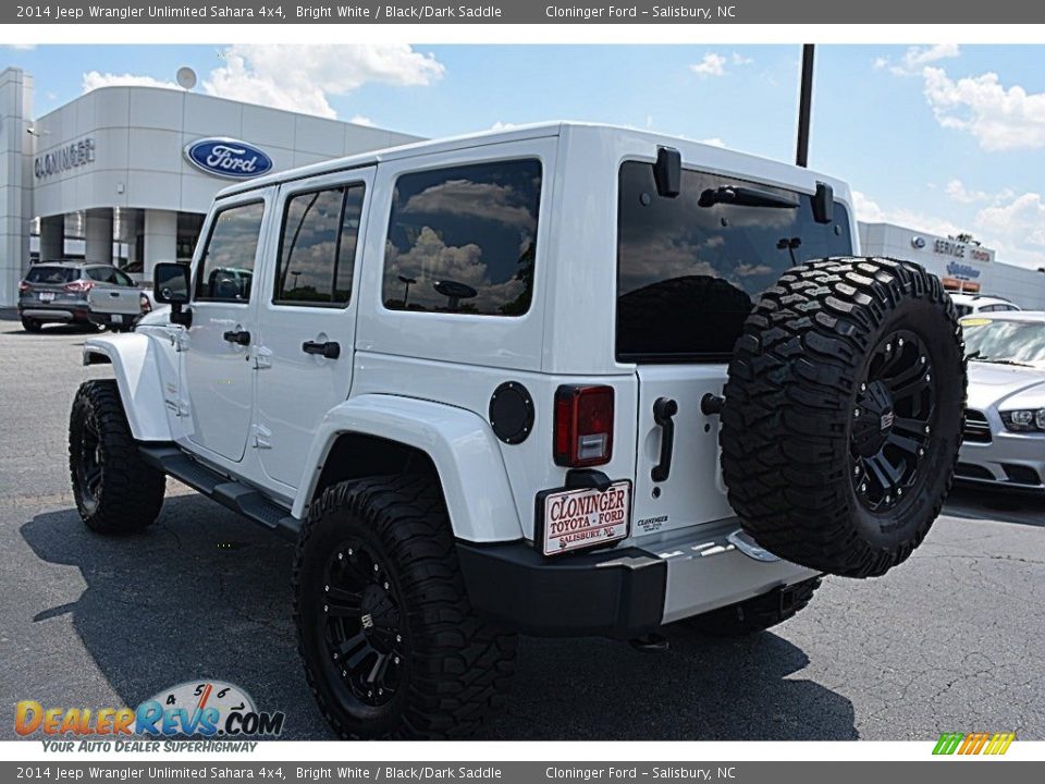 2014 Jeep Wrangler Unlimited Sahara 4x4 Bright White / Black/Dark Saddle Photo #5