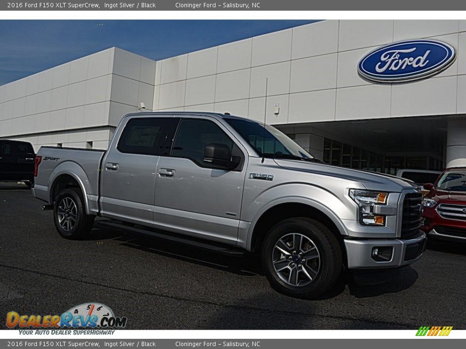 2016 Ford F150 XLT SuperCrew Ingot Silver / Black Photo #1