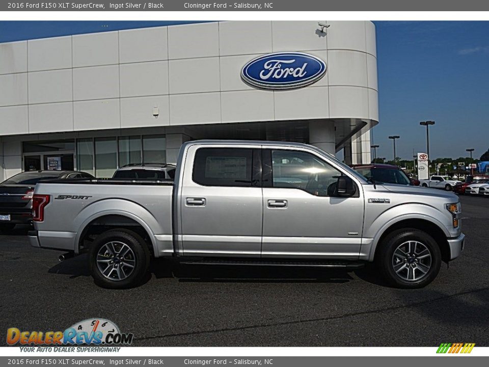 2016 Ford F150 XLT SuperCrew Ingot Silver / Black Photo #2