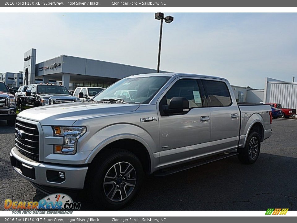 2016 Ford F150 XLT SuperCrew Ingot Silver / Black Photo #3