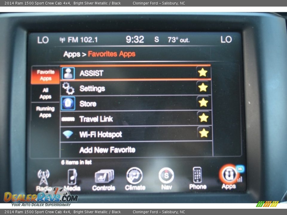 2014 Ram 1500 Sport Crew Cab 4x4 Bright Silver Metallic / Black Photo #20