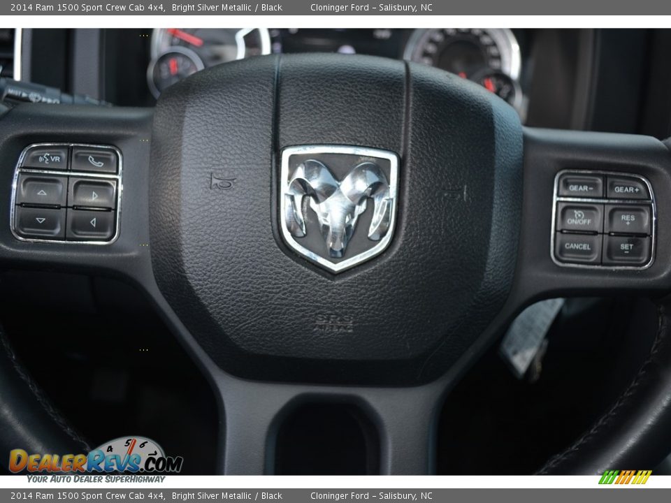 2014 Ram 1500 Sport Crew Cab 4x4 Bright Silver Metallic / Black Photo #27