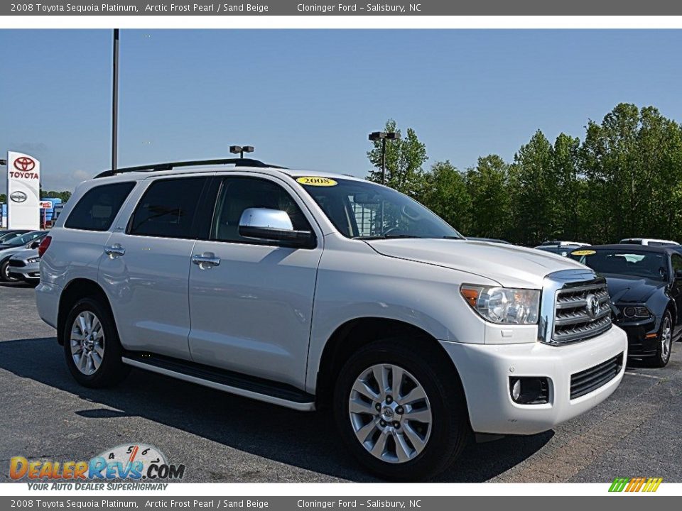 2008 Toyota Sequoia Platinum Arctic Frost Pearl / Sand Beige Photo #1