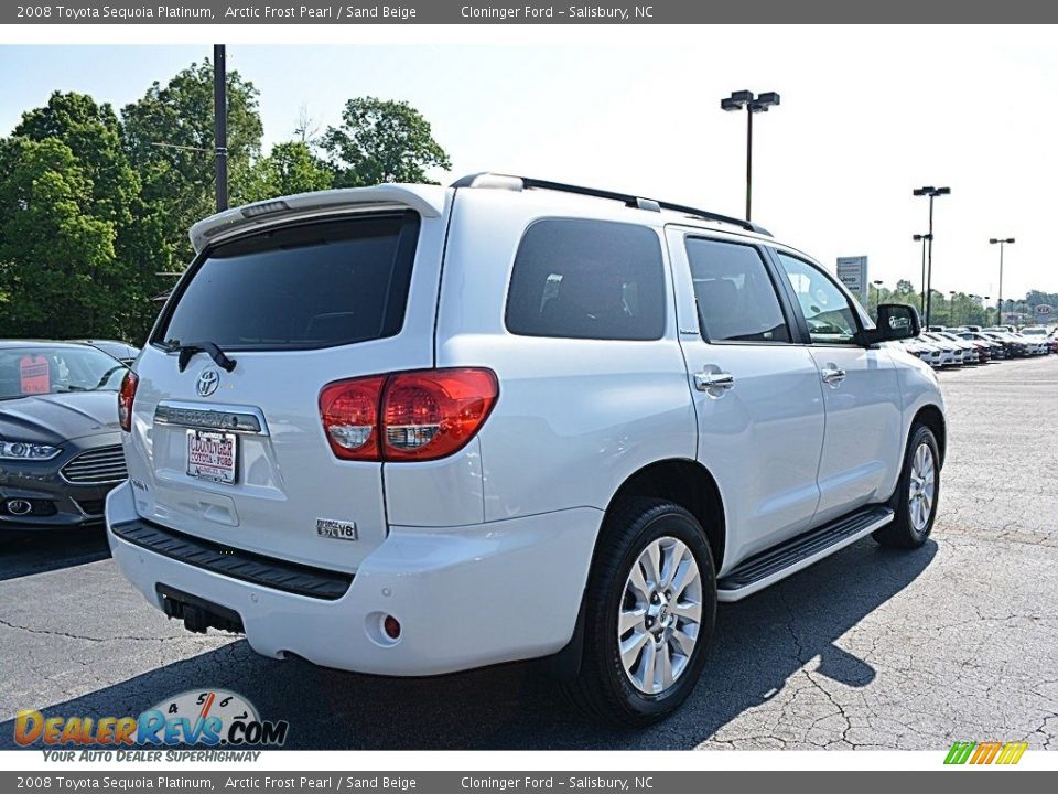 2008 Toyota Sequoia Platinum Arctic Frost Pearl / Sand Beige Photo #3