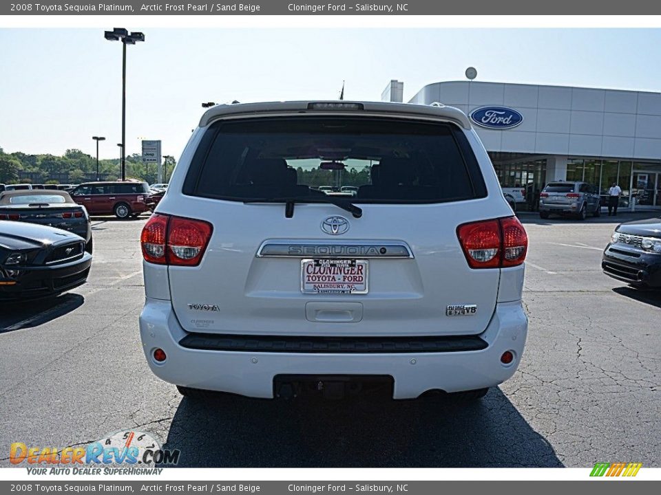 2008 Toyota Sequoia Platinum Arctic Frost Pearl / Sand Beige Photo #4