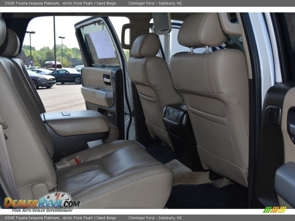 2008 Toyota Sequoia Platinum Arctic Frost Pearl / Sand Beige Photo #20