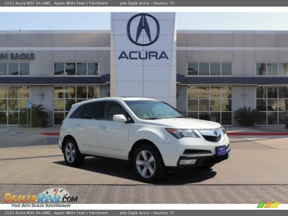 2013 Acura MDX SH-AWD Aspen White Pearl / Parchment Photo #1