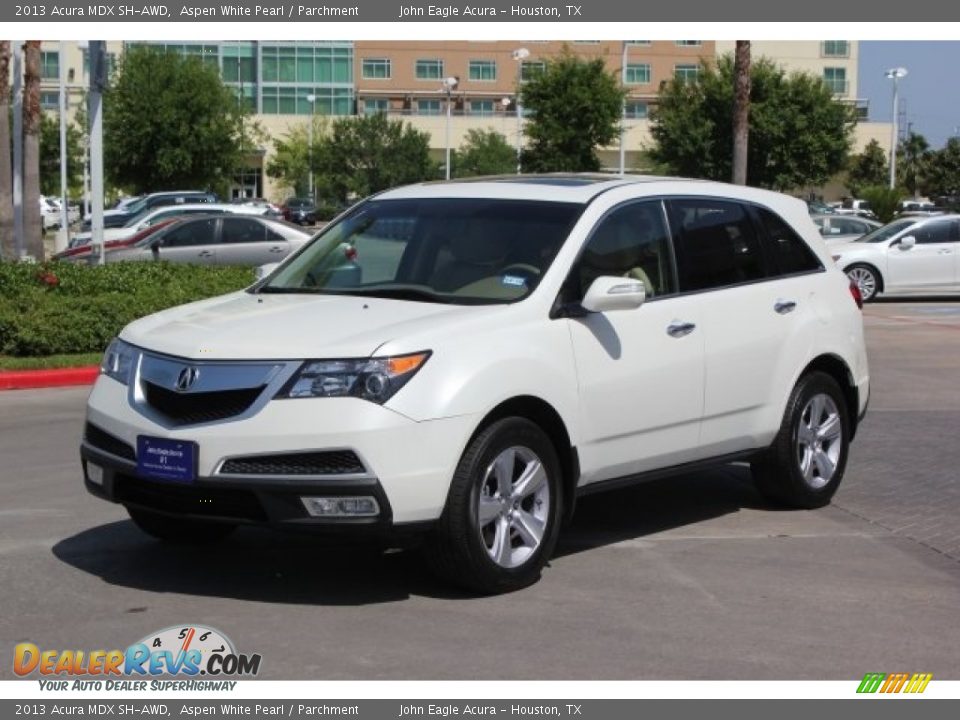 2013 Acura MDX SH-AWD Aspen White Pearl / Parchment Photo #3