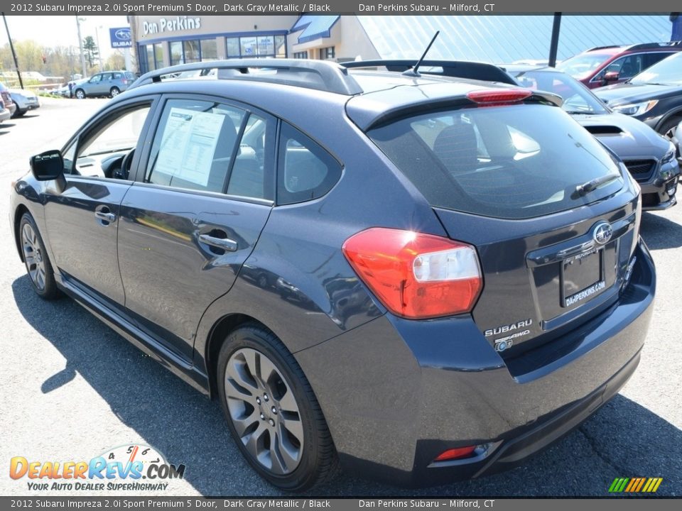 2012 Subaru Impreza 2.0i Sport Premium 5 Door Dark Gray Metallic / Black Photo #10