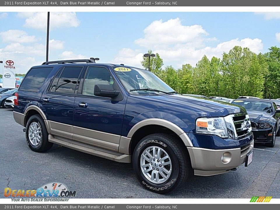 2011 Ford Expedition XLT 4x4 Dark Blue Pearl Metallic / Camel Photo #1