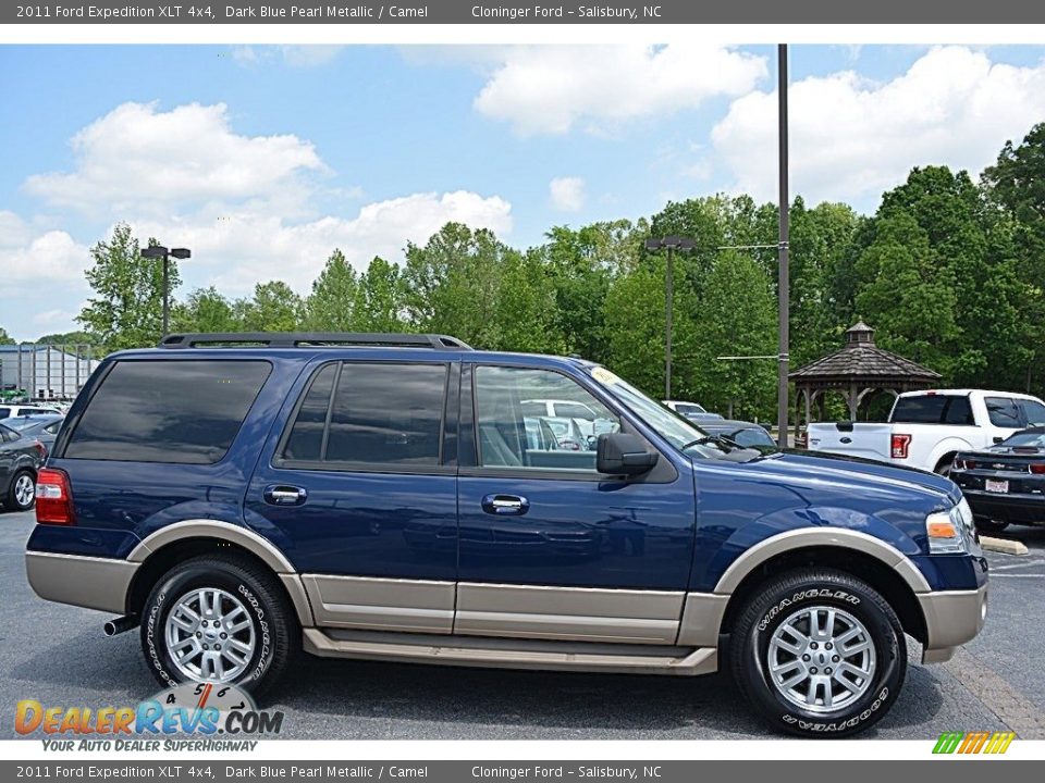 2011 Ford Expedition XLT 4x4 Dark Blue Pearl Metallic / Camel Photo #2
