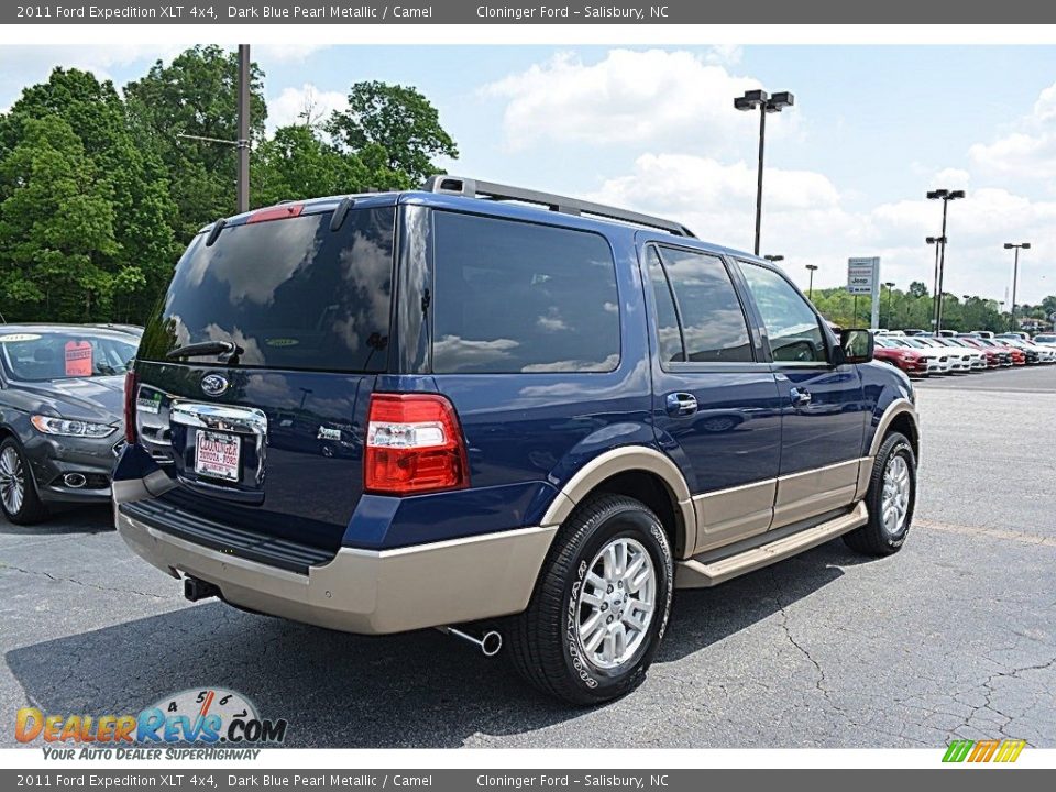 2011 Ford Expedition XLT 4x4 Dark Blue Pearl Metallic / Camel Photo #3
