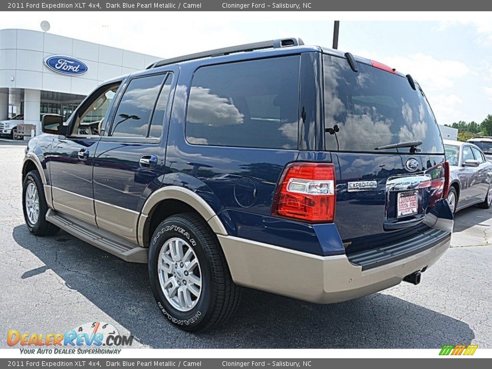 2011 Ford Expedition XLT 4x4 Dark Blue Pearl Metallic / Camel Photo #5