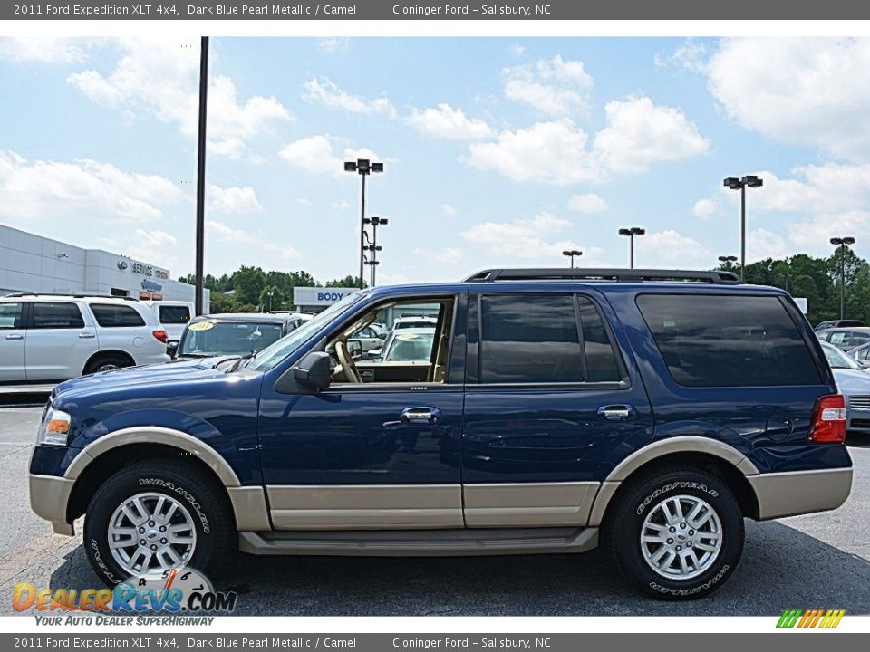 2011 Ford Expedition XLT 4x4 Dark Blue Pearl Metallic / Camel Photo #6