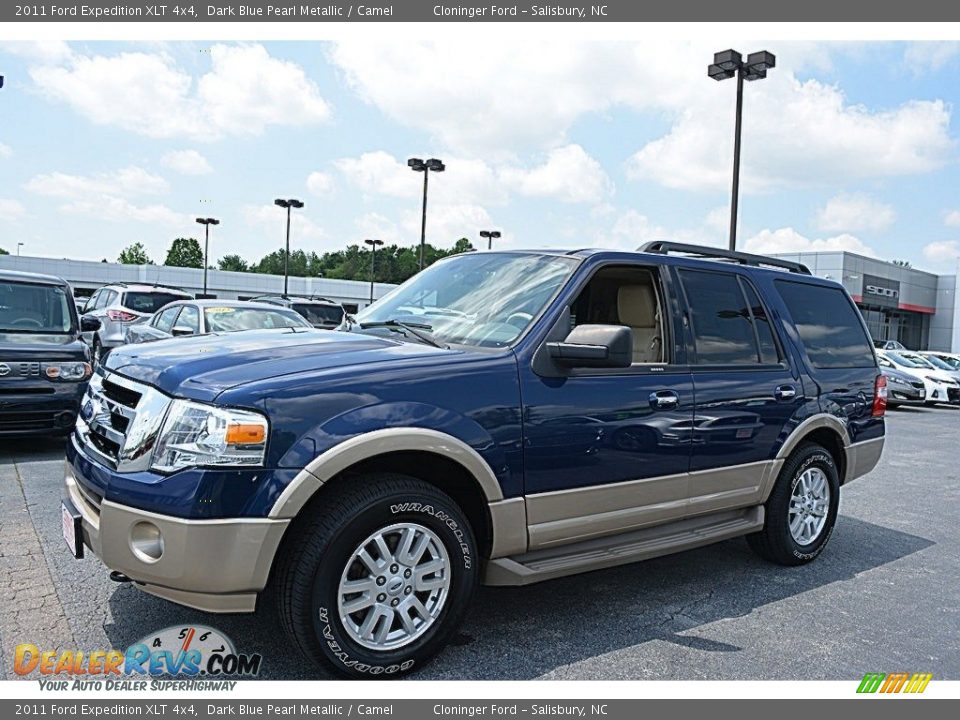 2011 Ford Expedition XLT 4x4 Dark Blue Pearl Metallic / Camel Photo #7