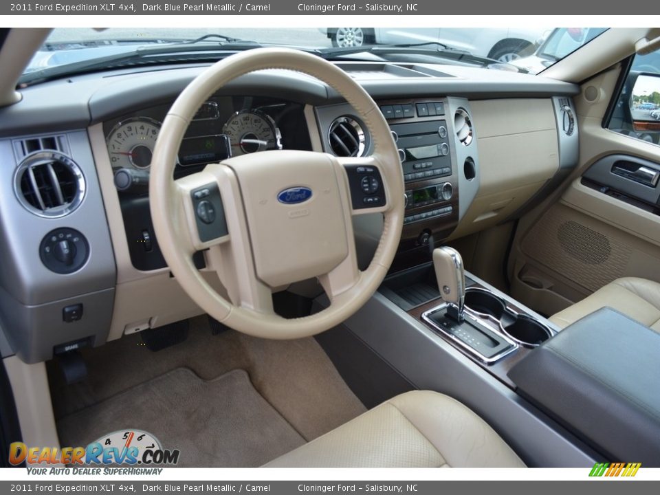 2011 Ford Expedition XLT 4x4 Dark Blue Pearl Metallic / Camel Photo #12