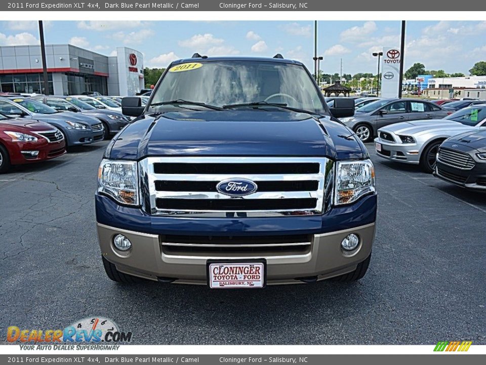 2011 Ford Expedition XLT 4x4 Dark Blue Pearl Metallic / Camel Photo #28