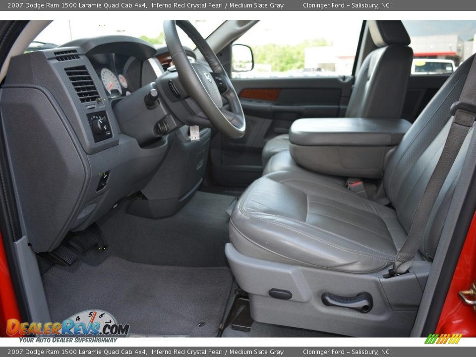 2007 Dodge Ram 1500 Laramie Quad Cab 4x4 Inferno Red Crystal Pearl / Medium Slate Gray Photo #11