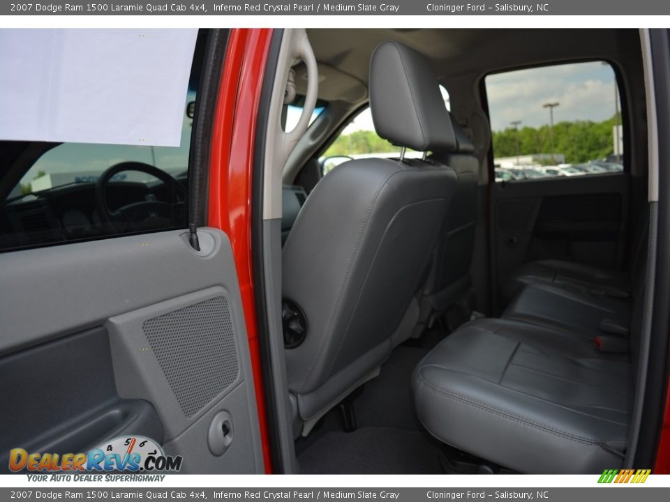 2007 Dodge Ram 1500 Laramie Quad Cab 4x4 Inferno Red Crystal Pearl / Medium Slate Gray Photo #13