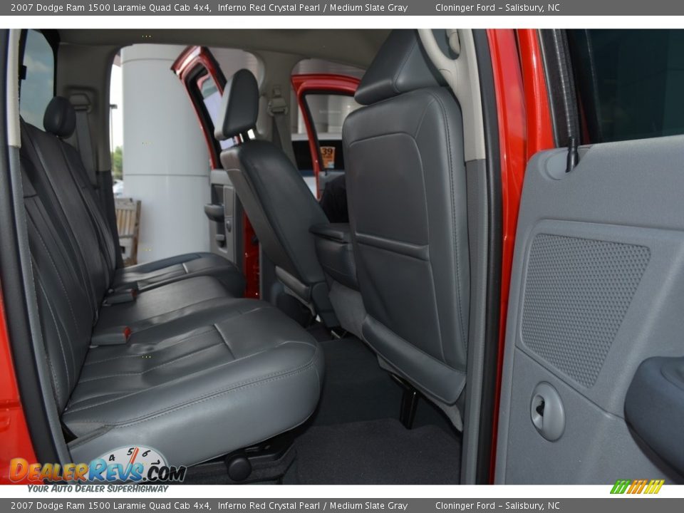 2007 Dodge Ram 1500 Laramie Quad Cab 4x4 Inferno Red Crystal Pearl / Medium Slate Gray Photo #14