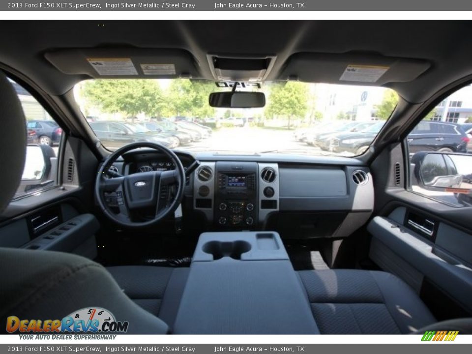 2013 Ford F150 XLT SuperCrew Ingot Silver Metallic / Steel Gray Photo #27