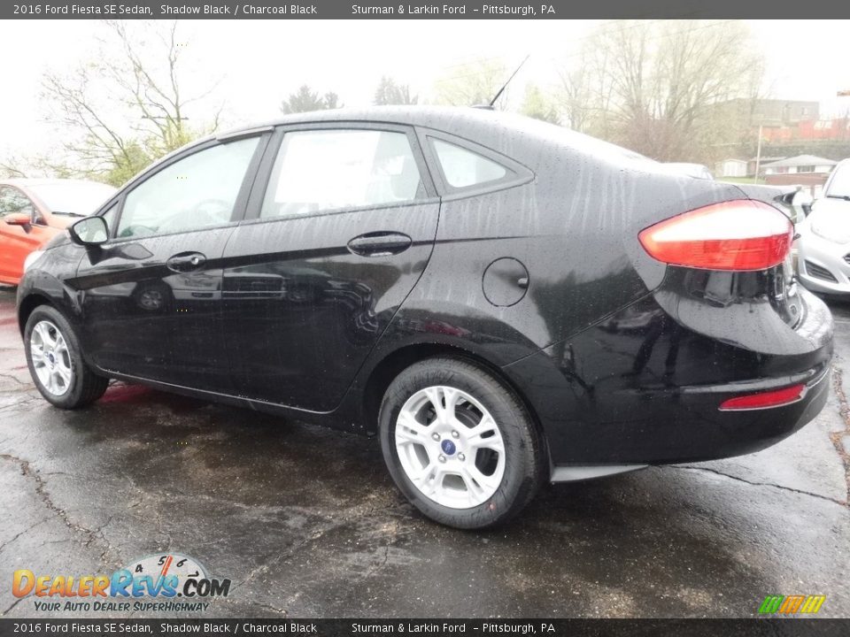 2016 Ford Fiesta SE Sedan Shadow Black / Charcoal Black Photo #4