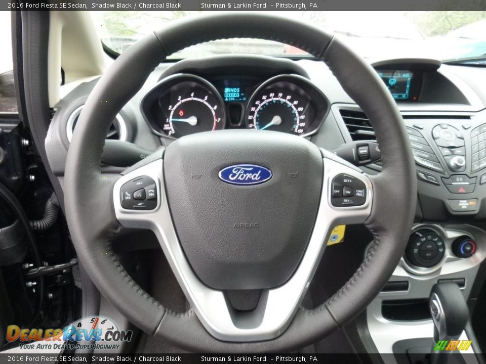 2016 Ford Fiesta SE Sedan Shadow Black / Charcoal Black Photo #12
