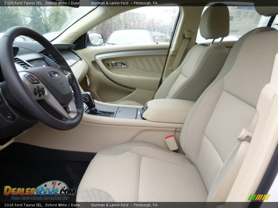 2016 Ford Taurus SEL Oxford White / Dune Photo #6