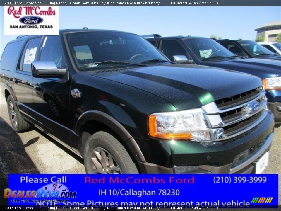 2016 Ford Expedition EL King Ranch Green Gem Metallic / King Ranch Mesa Brown/Ebony Photo #1