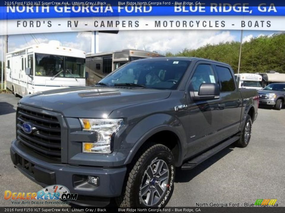 2016 Ford F150 XLT SuperCrew 4x4 Lithium Gray / Black Photo #1