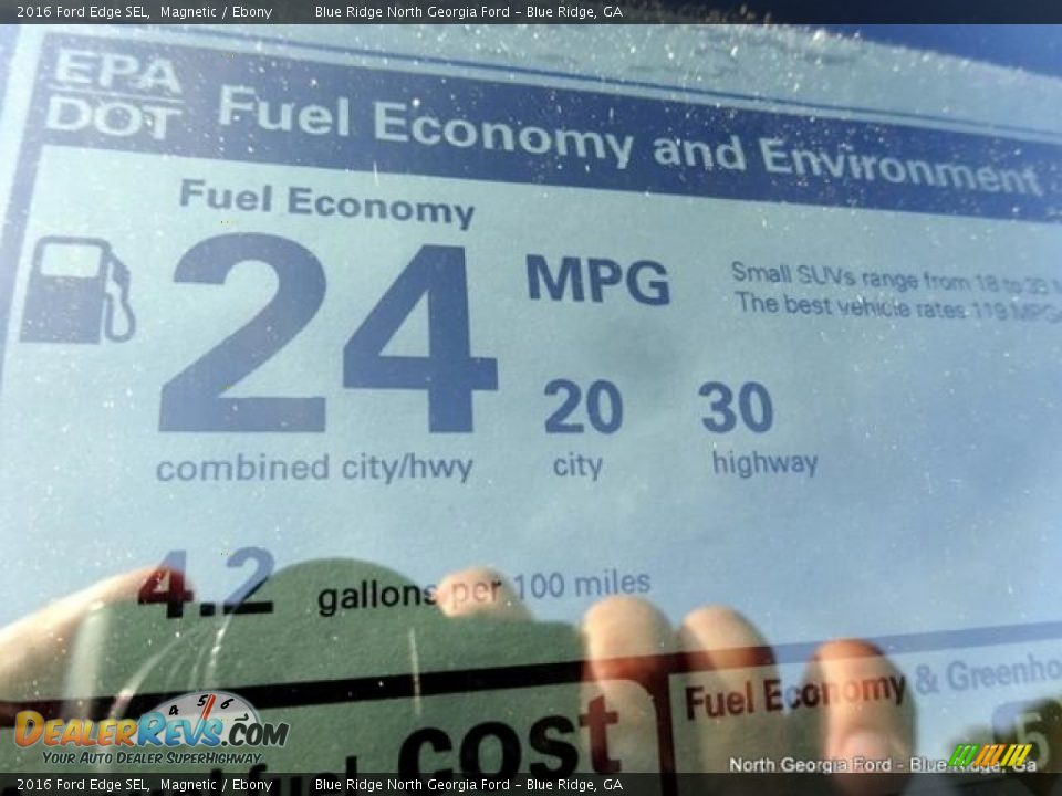 2016 Ford Edge SEL Magnetic / Ebony Photo #26