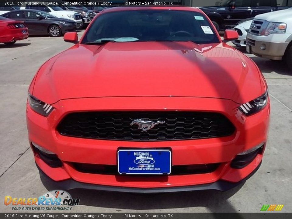 2016 Ford Mustang V6 Coupe Competition Orange / Ebony Photo #26