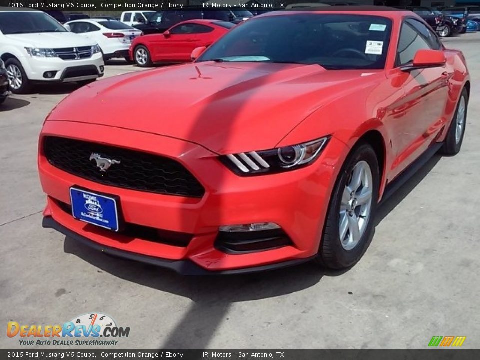2016 Ford Mustang V6 Coupe Competition Orange / Ebony Photo #27