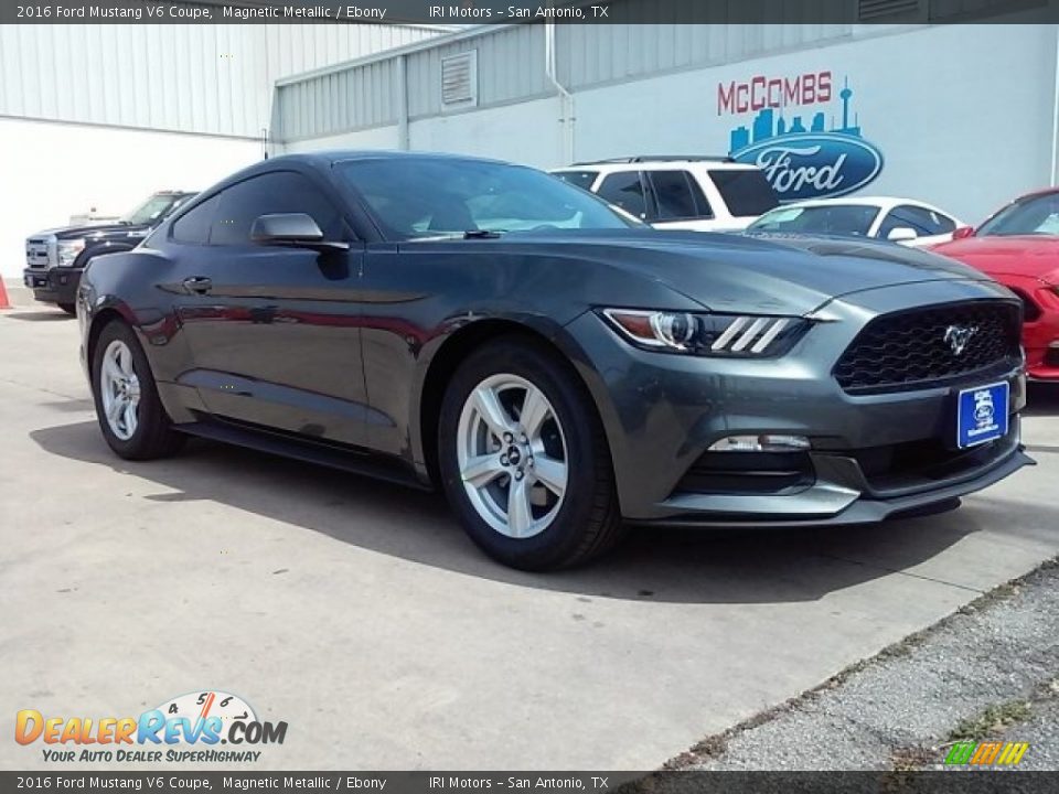 2016 Ford Mustang V6 Coupe Magnetic Metallic / Ebony Photo #1
