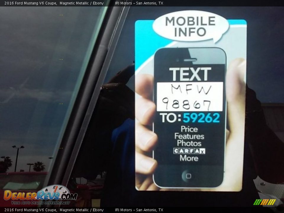 2016 Ford Mustang V6 Coupe Magnetic Metallic / Ebony Photo #2