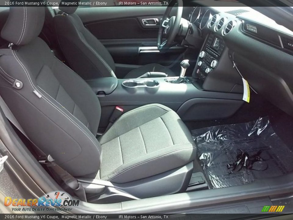 2016 Ford Mustang V6 Coupe Magnetic Metallic / Ebony Photo #12