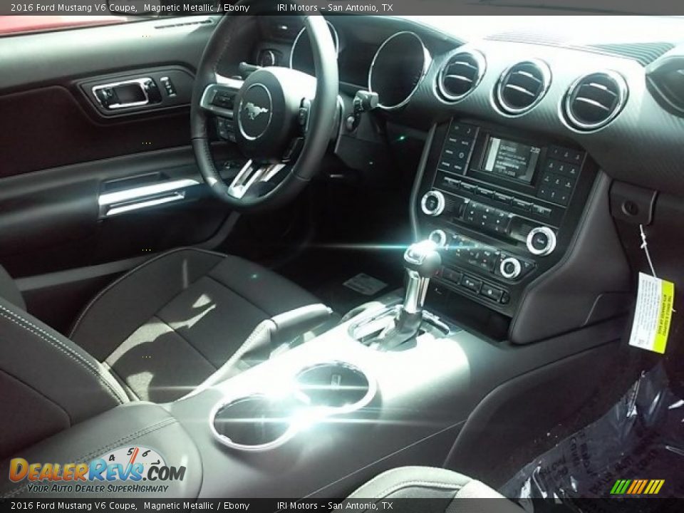 2016 Ford Mustang V6 Coupe Magnetic Metallic / Ebony Photo #14