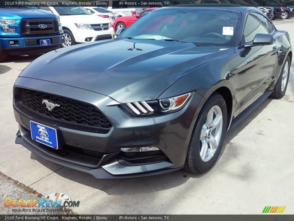 2016 Ford Mustang V6 Coupe Magnetic Metallic / Ebony Photo #25