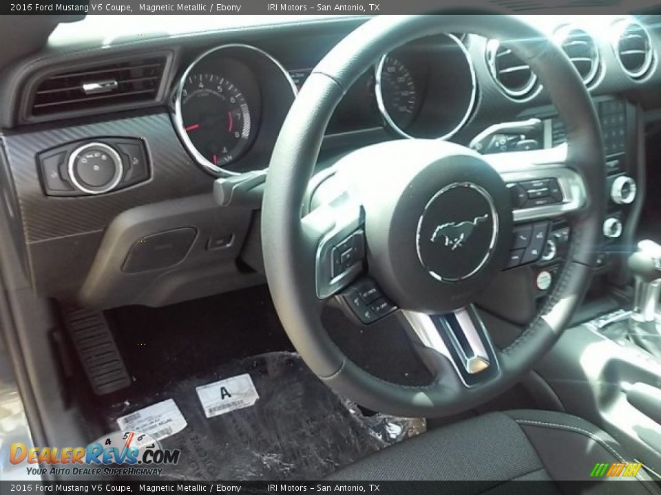 2016 Ford Mustang V6 Coupe Magnetic Metallic / Ebony Photo #36